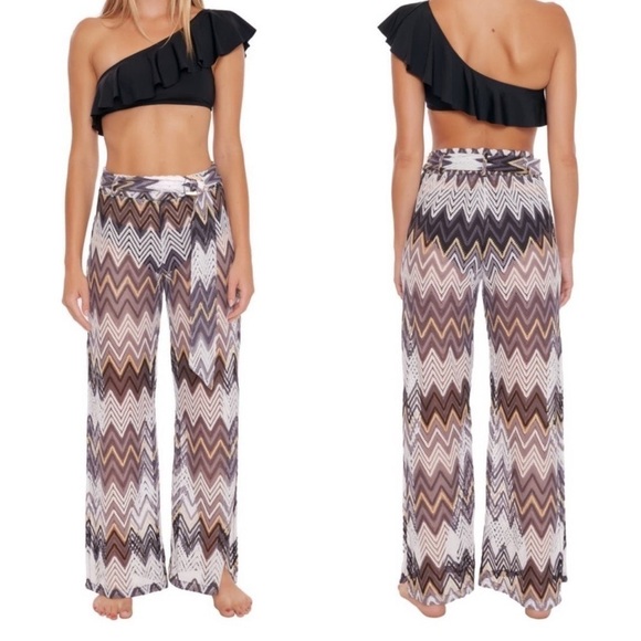 NWT Trina Turk DRIFT SIDE SLIT CROCHET PANT - Picture 4 of 16